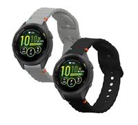 kwmobile Pulsera compatible con Garmin Venu 3S / Venu 2S / vivoactive 4S / Forerunner 265S 255S correa - 2x Correas de silicona flexible - Tamaño ajustable