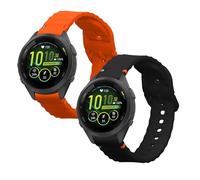 kwmobile Pulsera compatible con Garmin Venu 3S / Venu 2S / vivoactive 4S / Forerunner 265S 255S correa - 2x Correas de silicona flexible - Tamaño ajustable