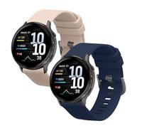 kwmobile Pulsera compatible con Garmin Venu 4 41mm correa - 2x Correas de silicona flexible - Tamaño ajustable