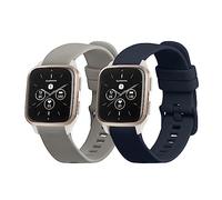 kwmobile Pulsera Compatible con Garmin Venu Sq 2 Music/Sq 2 Correa - 2X Correas de Silicona Flexible - Tamaño Ajustable