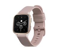 kwmobile Pulsera compatible con Garmin Venu Sq 2 Music/Sq 2 / Vivoactive 6 / Vivoactive 5 correa - 1x Correas de silicona flexible - Tamaño ajustable - rosa palo