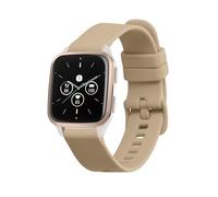 kwmobile Pulsera compatible con Garmin Venu Sq 2 Music/Sq 2 / Vivoactive 6 / Vivoactive 5 correa - 1x Correas de silicona flexible - Tamaño ajustable - beige