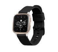 kwmobile Pulsera compatible con Garmin Venu Sq 2 Music/Sq 2 / Vivoactive 6 / Vivoactive 5 correa - 1x Correas de silicona flexible - Tamaño ajustable - negro