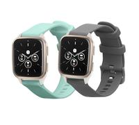 kwmobile Pulsera compatible con Garmin Venu Sq 2 Music/Sq 2 / Vivoactive 6 / Vivoactive 5 correa - 2x Correas de silicona flexible - Tamaño ajustable