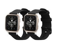 kwmobile Pulsera compatible con Garmin Venu Sq 2 Music/Sq 2 / Vivoactive 6 / Vivoactive 5 correa - 2x Correas de silicona flexible - Tamaño ajustable