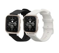 kwmobile Pulsera compatible con Garmin Venu Sq 2 Music/Sq 2 / Vivoactive 6 / Vivoactive 5 correa - 2x Correas de silicona flexible - Tamaño ajustable