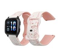 kwmobile Pulsera compatible con Garmin Venu Sq 2 Music/Sq 2 / Vivoactive 6 / Vivoactive 5 correa - Correa de Silicona para Smartwatch - Tamaño Ajustable - Bordado brillante