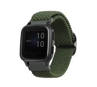 kwmobile Pulsera compatible con Garmin Venu Sq 2 Music/Sq 2 / Vivoactive 6 / Vivoactive 5 - Correa de nylon para fitness tracker - verde oscuro