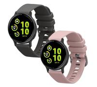 kwmobile Pulsera compatible con Garmin vivoactive 5 correa - 2x Correas de silicona flexible - Tamaño ajustable