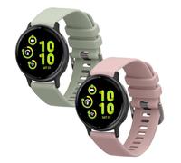 kwmobile Pulsera compatible con Garmin vivoactive 5 correa - 2x Correas de silicona flexible - Tamaño ajustable