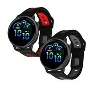 kwmobile Pulsera compatible con Garmin vivoactive 6 correa - 2x Correas de silicona flexible - Tamaño ajustable