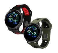 kwmobile Pulsera compatible con Garmin vivoactive 6 / vivomove Trend/Forerunner 55 correa - 2x Correas de silicona flexible - Tamaño ajustable