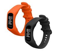 kwmobile Pulsera compatible con Garmin vivosmart 5 / Smart 5 correa - 2x Correas de silicona flexible - Tamaño ajustable