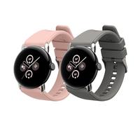 kwmobile Pulsera Compatible con Google Pixel Watch 3 41mm / Pixel Watch 2 / Pixel Watch 1 Correa - 2X Correas de Silicona Flexible - Tamaño Ajustable