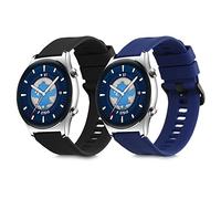 kwmobile Pulsera compatible con HONOR Watch GS 3 correa - 2x Correas de silicona flexible - Tamaño ajustable