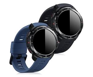 kwmobile Pulsera compatible con HONOR Watch GS Pro correa - 2x Correas de silicona flexible - Tamaño ajustable