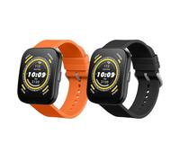 kwmobile Pulsera compatible con Huami 22mm Amazfit Bip 6 / Bip 5 / GTS 3 / Balance 2 correa - 2x Correas de silicona flexible - Tamaño ajustable