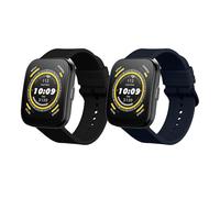 kwmobile Pulsera compatible con Huami 22mm Amazfit Bip 6 / Bip 5 Unity/Bip 5 / GTS 3 / Balance 2 / Helio Strap correa - 2x Correas de silicona flexible - Tamaño ajustable