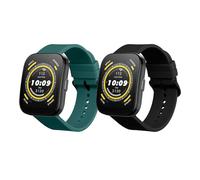kwmobile Pulsera compatible con Huami 22mm Amazfit Bip 6 / Bip 5 Unity/Bip 5 / GTS 3 / Balance 2 / Helio Strap correa - 2x Correas de silicona flexible - Tamaño ajustable