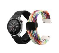 kwmobile Pulsera compatible con Huami 22mm Amazfit Bip 6 / Bip 5 Unity/Bip 5 / GTS 3 / Balance 2 / Helio Strap correa - 2x Correas de Nailon Trenzado con Cierre de Imán - Tamaño ajustable