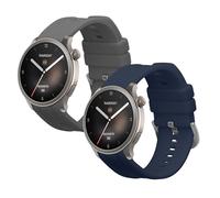 kwmobile Pulsera compatible con Huami Amazfit Balance A2286 correa - 2x Correas de silicona flexible - Tamaño ajustable
