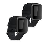 kwmobile Pulsera compatible con Huami Amazfit Bip S/Bip S Lite correa - 2x Correas de silicona flexible - Tamaño ajustable