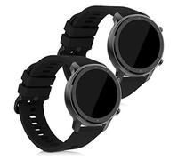 kwmobile Pulsera compatible con Huami Amazfit GTR (42mm) correa - 2x Correas de silicona flexible - Tamaño ajustable