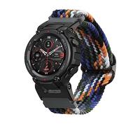 kwmobile Pulsera Compatible con Huami Amazfit T-Rex/T-Rex Pro - Correa de Nylon para Fitness Tracker - Azul Oscuro/Amarillo/Blanco