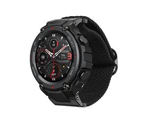 kwmobile Pulsera compatible con Huami Amazfit T-Rex/T-Rex Pro - Correa de nylon para fitness tracker - negro