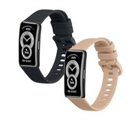 kwmobile Pulsera compatible con Huawei Band 10/9 / 8 correa - 2x Correas de silicona flexible - Tamaño ajustable
