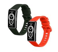 kwmobile Pulsera compatible con Huawei Band 10/9 / 8 correa - 2x Correas de silicona flexible - Tamaño ajustable