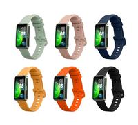 kwmobile Pulsera compatible con Huawei Band 10/9 / 8 correa - 6x Correas de TPU y silicona para smartwatch - Tamaño ajustable - Multicolor