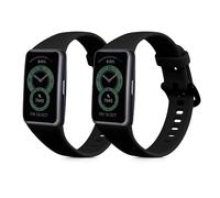 kwmobile Pulsera compatible con Huawei Band 6 & 6 Pro/Honor Band 7 & 6 correa - 2x Correas de silicona flexible - Tamaño ajustable