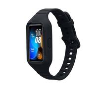 kwmobile Pulsera Compatible con Huawei Band 9 / Band 8 7 6 Pro/Honor Band 7 6 - Correa de Silicona con Bumper para Reloj - Negro