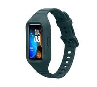 kwmobile Pulsera compatible con Huawei Band 9 / Band 8 7 6 Pro/Honor Band 7 6 - Correa de silicona con bumper para reloj - Azul verdoso