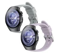 kwmobile Pulsera compatible con Huawei Watch 5 42mm correa - 2x Correas de silicona flexible - Tamaño ajustable