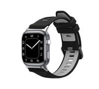 kwmobile Pulsera compatible con Huawei Watch D2 correa - 1x Correas de silicona flexible - Tamaño ajustable - negro/gris