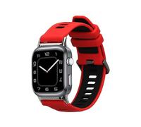 kwmobile Pulsera compatible con Huawei Watch D2 correa - 1x Correas de silicona flexible - Tamaño ajustable - rojo/negro