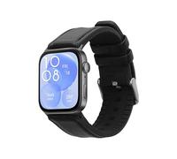 kwmobile Pulsera Compatible con Huawei Watch Fit 3 / Fit 4 Correa - 1x Correas de Cuero auténtico - Tamaño Ajustable - Negro