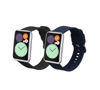 kwmobile Pulsera compatible con Huawei Watch FIT Special Edition (B39) correa - 2x Correas de silicona flexible - Tamaño ajustable