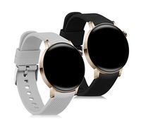 kwmobile Pulsera compatible con Huawei Watch GT 3 Pro 43mm / Watch GT3 42mm / GT2 42mm / MagicWatch 2 42mm correa - 2x Correas de silicona flexible - Tamaño ajustable