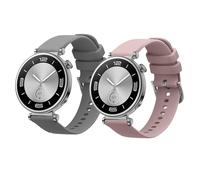 kwmobile Pulsera compatible con Huawei Watch GT5 41mm / GT5 Pro 42mm / Watch GT4 41mm correa - 2x Correas de silicona flexible - Tamaño ajustable