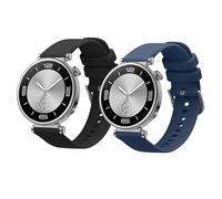 kwmobile Pulsera compatible con Huawei Watch GT5 41mm / GT5 Pro 42mm / Watch GT4 41mm correa - 2x Correas de silicona flexible - Tamaño ajustable