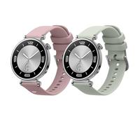 kwmobile Pulsera compatible con Huawei Watch GT5 41mm / GT5 Pro 42mm / Watch GT4 41mm correa - 2x Correas de silicona flexible - Tamaño ajustable