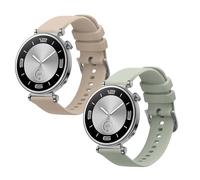 kwmobile Pulsera compatible con Huawei Watch GT5 41mm / GT5 Pro 42mm / Watch GT4 41mm correa - 2x Correas de silicona flexible - Tamaño ajustable
