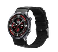 kwmobile Pulsera compatible con OnePlus Watch 3/2 / 2R / Oppo Watch X2 correa - 1x Correas de cuero auténtico - Tamaño ajustable - negro