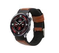 kwmobile Pulsera Compatible con OnePlus Watch 3/2 / 2R / OPPO Watch X2 Correa - 1x Correas de Cuero auténtico - Tamaño Ajustable - marrón/Negro