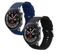 kwmobile Pulsera compatible con OnePlus Watch 3/2 / 2R / Oppo Watch X2 correa - 2x Correas de silicona flexible - Tamaño ajustable