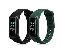 kwmobile Pulsera compatible con Oppo Band Sport correa - 2x Correas de silicona flexible - Tamaño ajustable