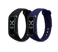 kwmobile Pulsera compatible con Oppo Band Sport correa - 2x Correas de silicona flexible - Tamaño ajustable